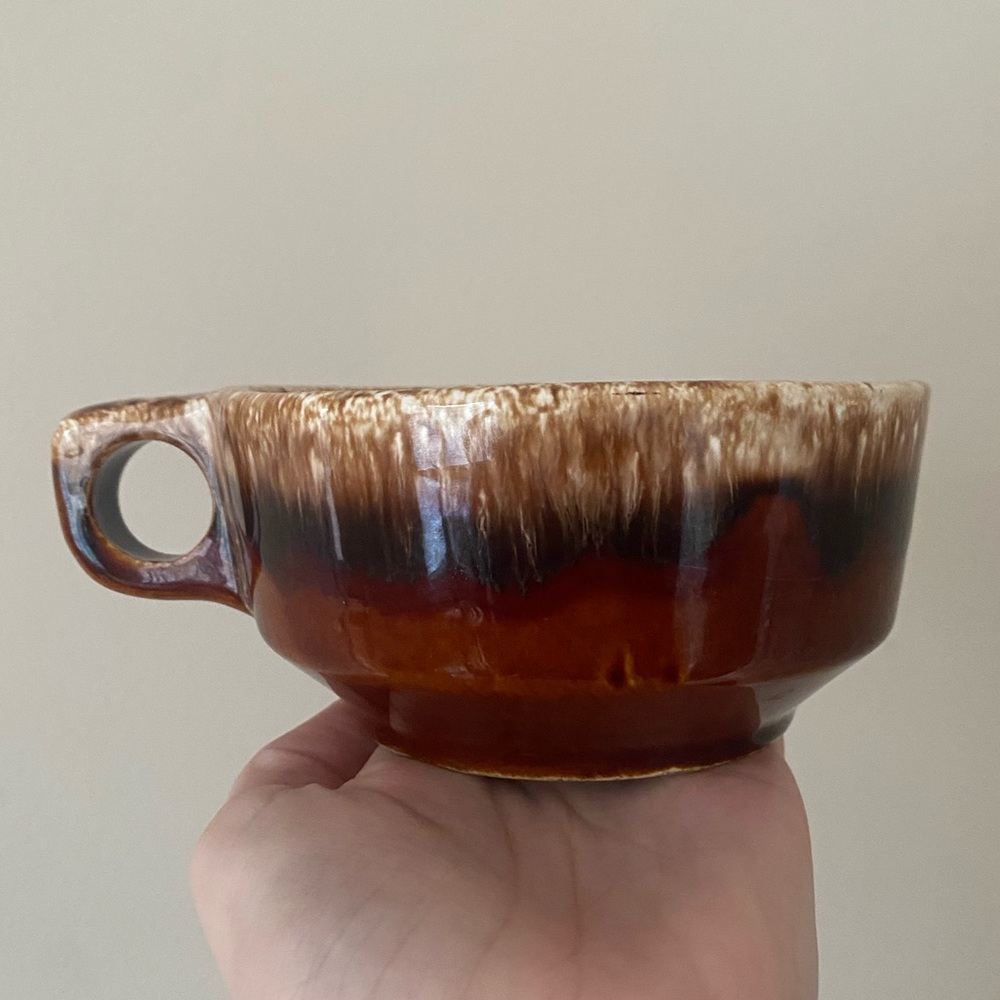 Hull Oven Proof Soup Bowl Mug Vintage